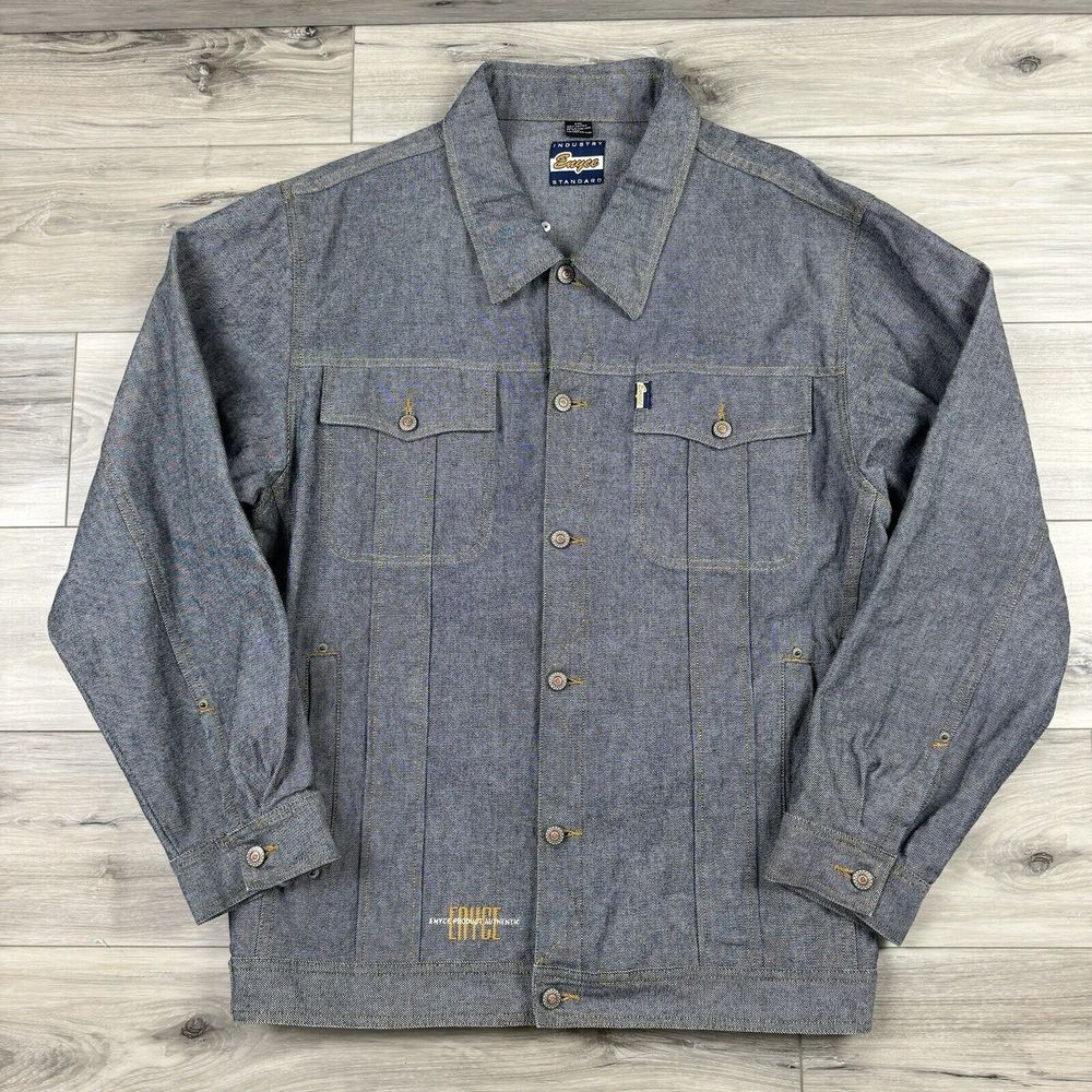 Vintage Enyce Denim Jacket Men's 2XL Industry Standard Workwear Heavyweight‎ Y2K